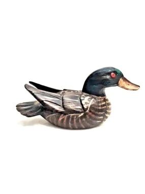 Vintage Duck Wooden Sculpture